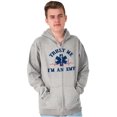 thumbnail image 5 of Trust Me An EMT Emergency Medical Tech Zip Up Hoodie Men's Women's Brisco Brands S, 5 of 5