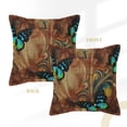 thumbnail image 3 of Bingfone Decorative Pillow Covers 20"X20" Vintage Butterfly Green Couch Pillow Cases Modern Farmhouse Covers For Couch Sofa Bed, 3 of 9