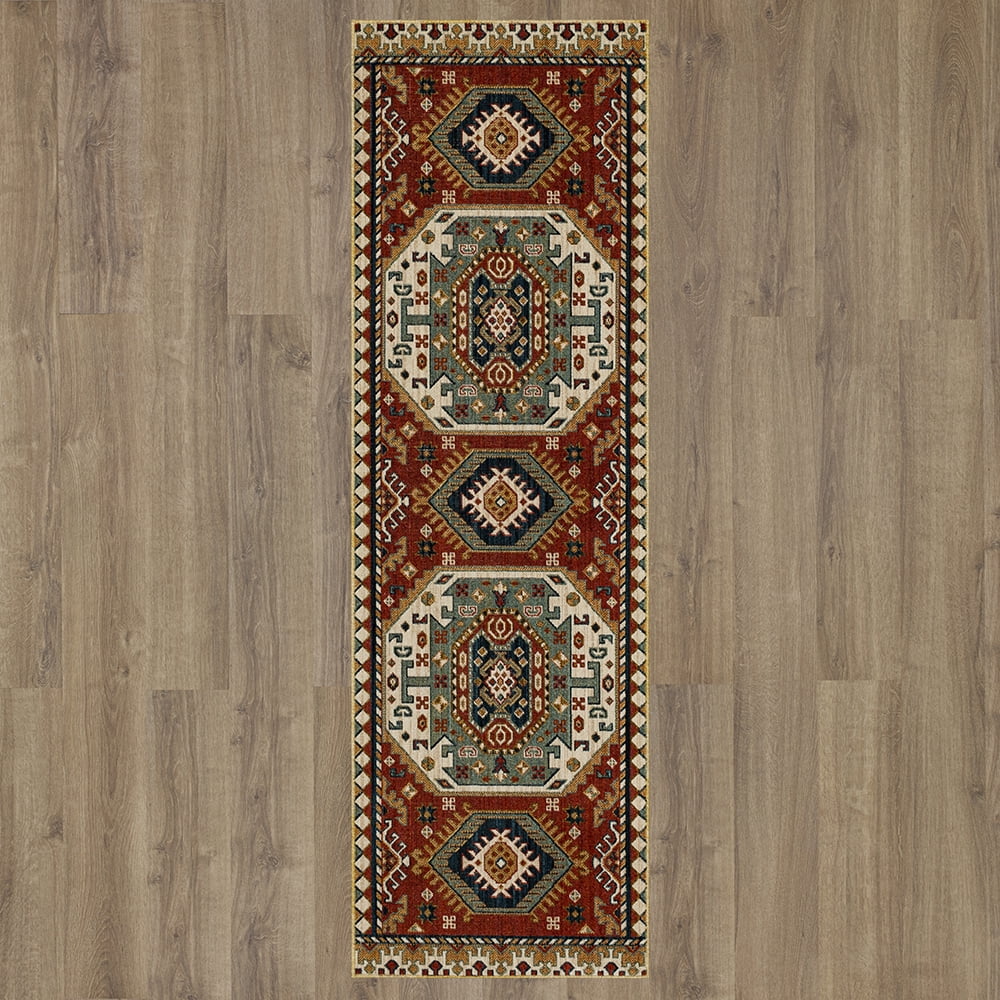 Mohawk Home Pattern Lane Woven Indoor Runner Rug, Red, 2' 6" x 10'