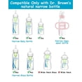 thumbnail image 3 of Straw conversion set suitable for narrow-neck and narrow-neck glass baby bottles, leak-proof transition set with silicone nipple, weighted straw, handle, 2-pack, suitable for infants over 6 months, 3 of 4