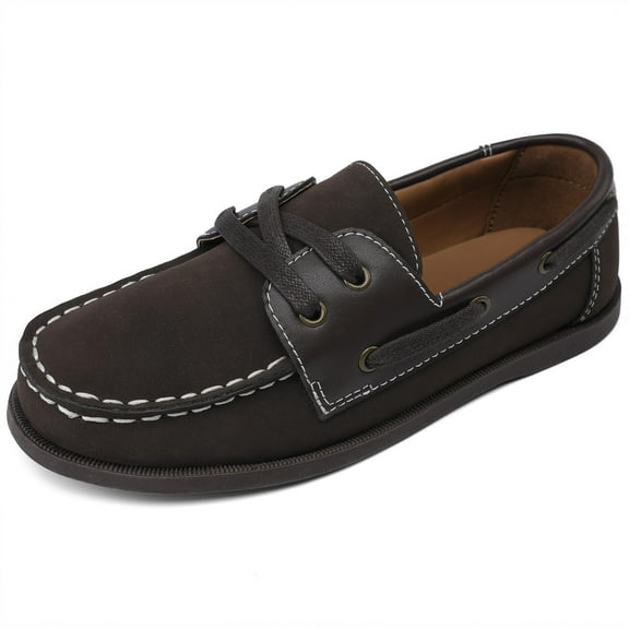 HOMEHOT Boys Loafers Casual Slip on Dress Shoes​ Kids School Boat Shoes