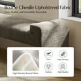 thumbnail image 6 of 58'' Upholstered Bench Chenille Boucle Modern Accent Bench End of Bedroom Entryway Gray, 6 of 9