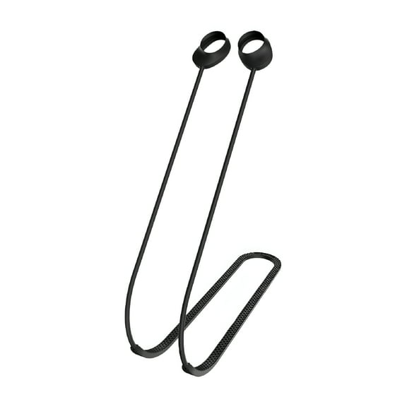 GJX Anti-Lost Earbuds Silicone Strap for Wireless Bluetooth-Compatible Headset (Black)