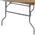 thumbnail image 4 of Flash Furniture 6-Foot Round HEAVY DUTY Birchwood Folding Banquet Table with METAL Edges, 4 of 6