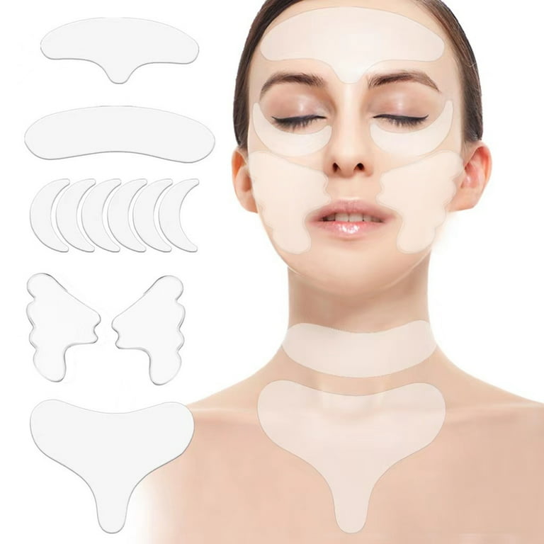 FaLX Face Wrinkle Prevention Patch, 1 Set - Soft Transparent Traceless  Invisible Chest Pad, Skin Lines Prevention, Reusable, Eyes Neck Forehead