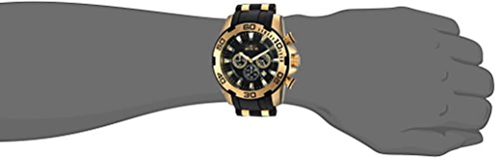 Invicta Men's Pro Diver 22340 Gold Rubber Japanese Chronograph Dress Watch
