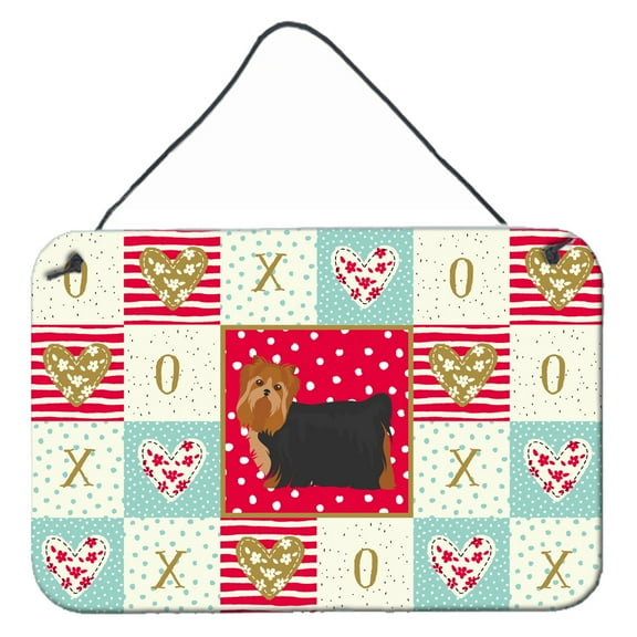 Carolines Treasures CK5901DS812 Yorkshire Terrier 2 Love Wall or Door Hanging Prints 8x12 multicolor