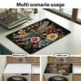 thumbnail image 7 of ZIATUBLES Dragonfly Floral Washer Dryer Dust Proof Top Cover Wrapped Design Washing Machine Top Protector Pad Versatile Home Laundry Room Kitchen Decor Accessories, 24 x 19.7 Inch, 7 of 7