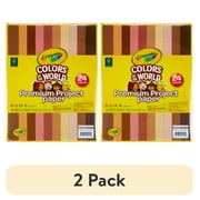 (2 pack) Crayola Construction Paper in Colors of the World, 8.5” x 11”, 24 Colors, Craft Supplies, 48 Pgs, Child