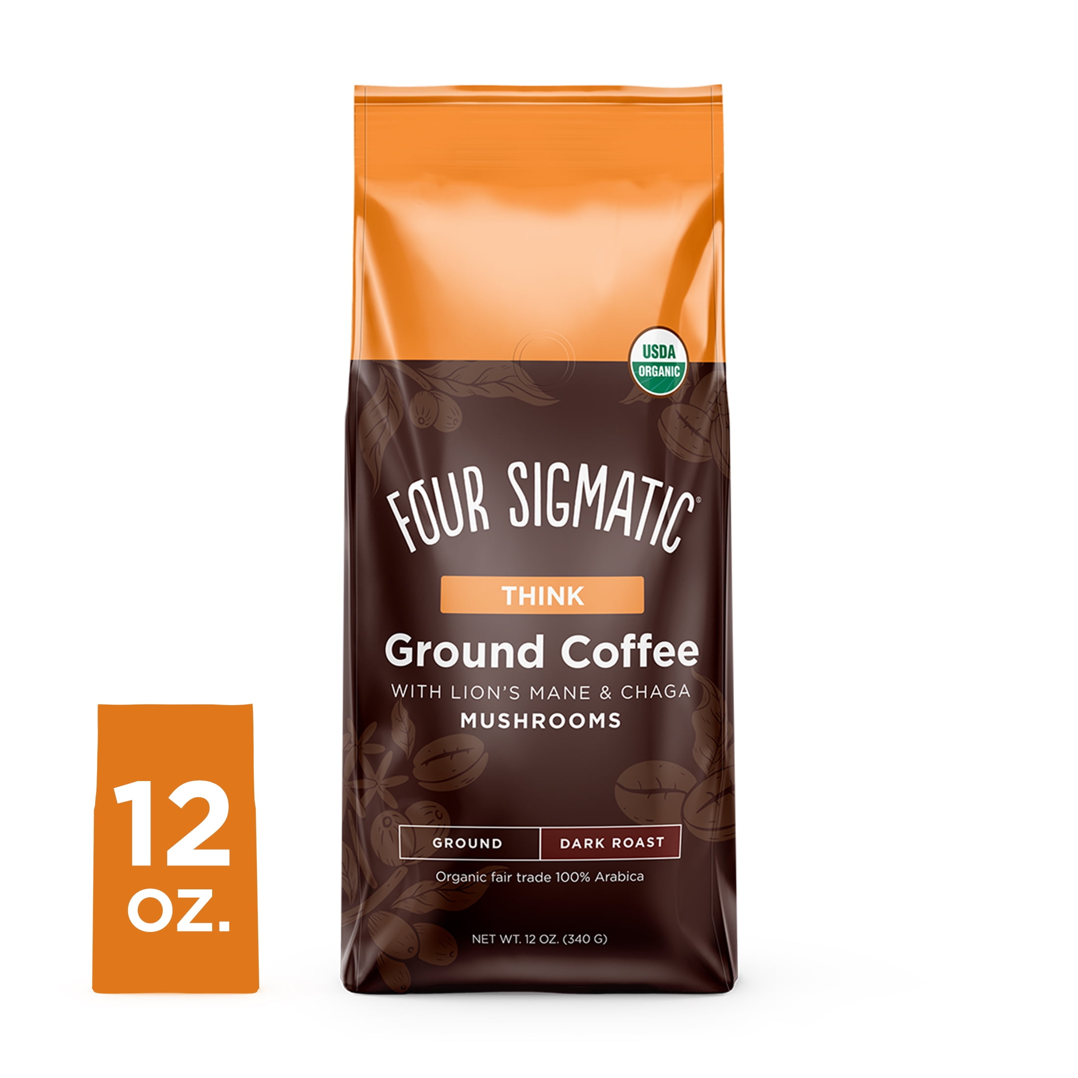 Four Sigmatic Mushroom Coffee Mix, Dark Roast, 12 Ounce Bag