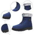 thumbnail image 6 of CAICJ98 Snow Boots for Women Lace Up Mid Carf Boots Warm Lined Waterproof Fashion Winter Boots for Women (Blue,Size 8), 6 of 9
