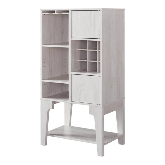 Furniture of America Doxnar Contemporary Wood Wine Rack in White Oak