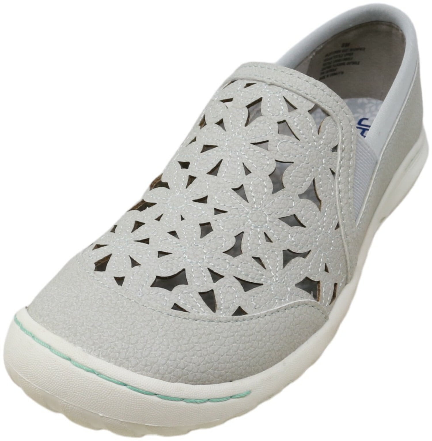 Jambu Women's Wildflower Moc Dove Grey AnkleHigh Fabric SlipOn Shoes