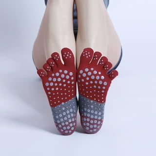 XLKJ 5 Paires Chaussettes De Yoga Anti-dérapantes, Chaussettes Pilates Antidérapantes Avec Bouts Anti-dérapants En Coton Pour Yoga Pilates Barre Ballet Danse Sport