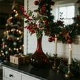 thumbnail image 6 of Simulation Christmas Leaf Plant Stems and Leaves, Ongmies Plant Stems & Leaves – Greenery Home Decor Ornaments for Diy Bouquets & Floral Arrangements, Artificial Red Berry Stems with Holly Stems, 6 of 9