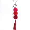 thumbnail image 1 of Porte-clés Pompon Fait Main Boho Pompon Charme Sac à Main Charme pour Femmes, 1 of 10