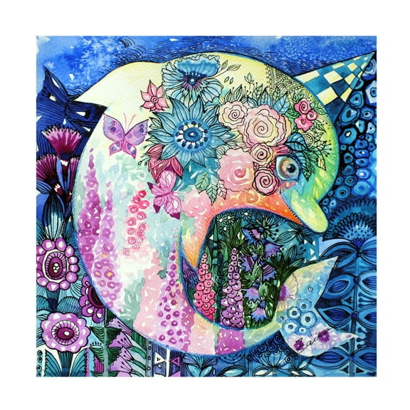 Trademark Fine Art 'Dolphin' Canvas Art by Oxana Ziaka