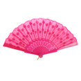 thumbnail image 1 of Ventilador de la mano Baoblaze plegable de Tela y Plástico Rosa, 1 of 7