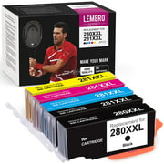 LemeroUexpect Compatible Ink Cartridge for Canon PGI-280XXL CLI-281XXL PGI 280 CLI 281 XXL for Pixma TR7520 TR8520 TS6220 ( PGBK, BK,C,M,Y, 5 Pack)