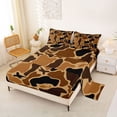 thumbnail image 2 of Feelyou Plane Camo Full Size Sheets for Boys, Rustic Camouflage Bed Sheets for Bedroom, Brown, 4-Piece, 2 of 5