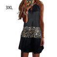 thumbnail image 4 of Vestido Informal Bohemio Estético Qarigey Playero Estampado Negro 3XL, 4 of 6