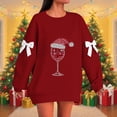 thumbnail image 2 of SELONE Sweatshirts for Women Christmas Crewneck Pattern Print Pullover Shirts Loose Drop Shoulder Long Sleeved Comfortable Clothes, 2 of 5