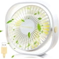 thumbnail image 1 of Ventilador de sobremesa Adepaton Mini Small Fan Blanco USB 5 aspas MZQ-0301-3, 1 of 5