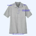 thumbnail image 3 of Educated Uniforms Boys 4-20 Short Sleeve Pique Polo Shirt Grey 14/16, 3 of 5