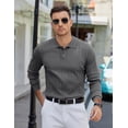 thumbnail image 3 of COOFANDY Mens Knit Polo Shirt Button Down Long Sleeve Slim Fit Casual Business Sweater Pullover, 3 of 8