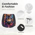thumbnail image 4 of Salouo Colorful Wolf Head Print Women's 2 in 1 Running Shorts Double-Layer Shorts Athletic Workout Gym Yoga Shorts Running Shorts for Women-X-Large, 4 of 7