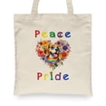 thumbnail image 2 of Peace Love Pride Beagle with Rainbow Sunglasses LGBT LGBTQ+ Canvas Tote Bag Beagles Dog Lover Gifts Idea Reusable Shopping Grocery Bag - 01004, 2 of 5