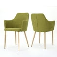 thumbnail image 2 of Noble House Nina Indoor Mid Century Fabric Dining Chairs, Set of 2, Green, 2 of 6