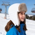 thumbnail image 2 of CPNG Boys Girls Trapper Hat Warm Trooper Hat Windproof Beanie Fleece Lined Kids Hat Faux Fur Lined Earflap Winter Ski Cap Ushanka Eskimo Hat, 2 of 5
