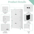 thumbnail image 5 of Alvantor Bathroom Cabinet with Adjustable Shelf, Freestanding Wooden Storage Cabinet for Living Room White, 5 of 8