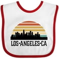 thumbnail image 3 of Inktastic Los Angeles California Skyline Retro Boys or Girls Baby Bib, 3 of 4