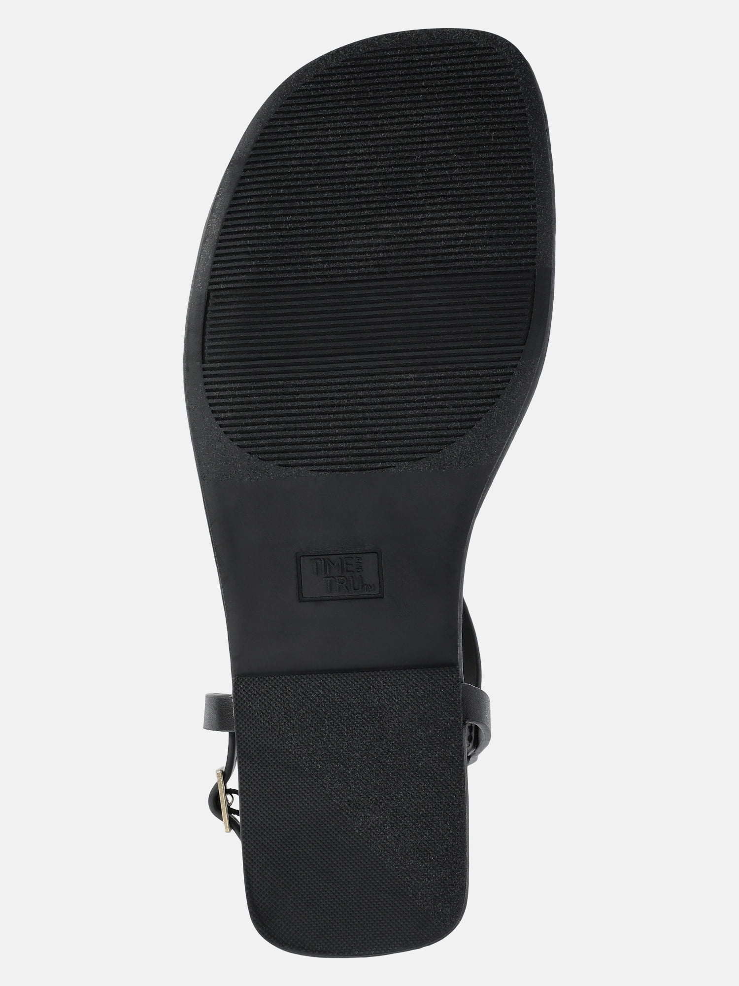 Time and Tru Women's Hardware Faux Leather Thong Sandals