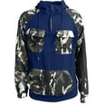 thumbnail image 2 of Men's Camo Cargo Quarter-Zip Pullover Hoodie, Vintage Casual Long Sleeve Sweatshirt with Pocket and Drawstring for Outdoor,Royal Blue,M, 2 of 5