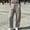 #0452-Gray, variant on Womens Summer Linen High Waist Drawstring Wide Leg Pants with Pockets Loose Casual Trousers Bottoms for Daily Beach