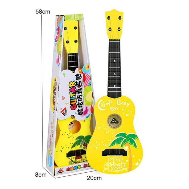 21 Inches Kids Wooden Toy Ukulele for Children Students and Beginners