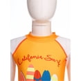thumbnail image 5 of Zaldita Little Kid Swimsuit Boys Cute Cartoon Long Sleeve Tankini Bathing Suit Summer Beach Swimwear Orange 8-9, 5 of 7