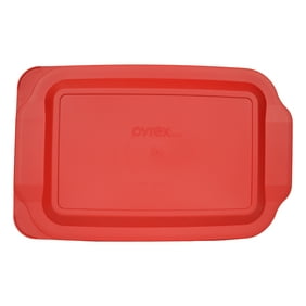 Pyrex Replacement Lid 233-PC 3-Qt Red Plastic Rectangle Cover for Pyrex 233 Dish (Sold Separately)