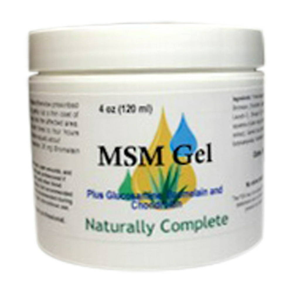 Naturally Complete MSM Gel Plus Glucosamine Bromelain and Chondroitin 4 ...
