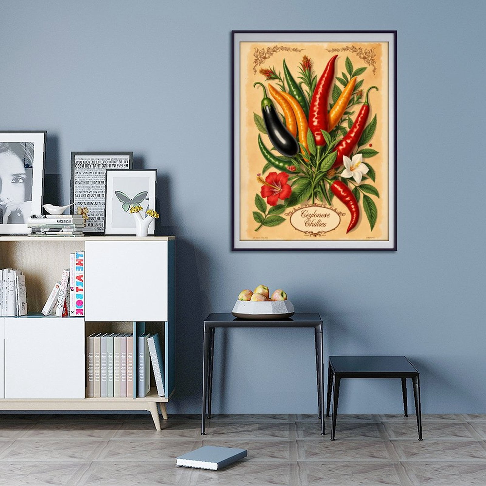 Diamond Art Kit for Adults, Vibrant Tropical Peppers Art Print Diamond Painting for Adults Beginners, DIY Diamond Art Painting Kits, 5D Diamond Painting Crafts for Home Decor 12x16 Frameless