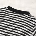 thumbnail image 4 of GobdXE Toddler Girls Striped Ribbed Outfit, Short Sleeve Top and Wide Leg Pants 2 Piece Summer Casual Set Color:Black,Size:4-5 Years, 4 of 8