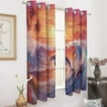 thumbnail image 2 of Sunset Jumping Dolphin Blackout Curtains for Bedroom Curtains Insulated Room Darkening Window Drapes for Living Room, 2 of 7