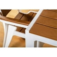 thumbnail image 2 of Afuera Living Modern 8-Seat Patio Dining Table in White / Teak Brown, 2 of 8