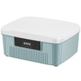thumbnail image 1 of Lockable Storage Container Robust Organizer Document and ID Box with Combination Lock Design Large Capacity Privacy Container with Built in Removable Tray for Office-blue-, 1 of 10