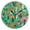 Black, variant on Mushroom Grass Leaves Pattern Wall Clock 10in Round Artistic Oil Painting Home Decor Desk Table Clock