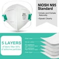 LotFancy N95 Particulate Respirator, NIOSH Protective Face Mask