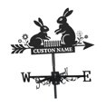 thumbnail image 4 of harayaa Decorative Metal Weather Vane, Durable Wind Direction Accessory for Garden Roof, Bunny, 4 of 8